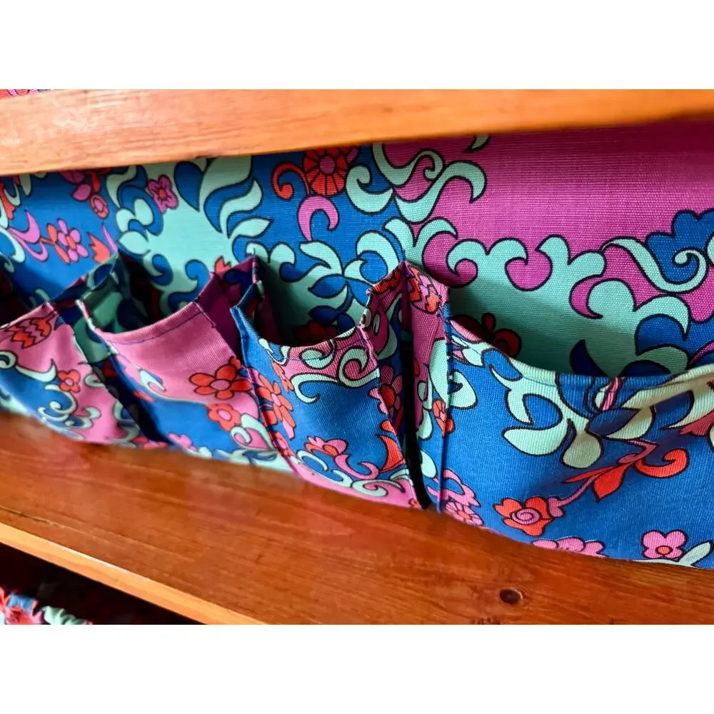 One of a Kind Handmade Folding Sewing & Craft Cabinet Folk Art Organizer